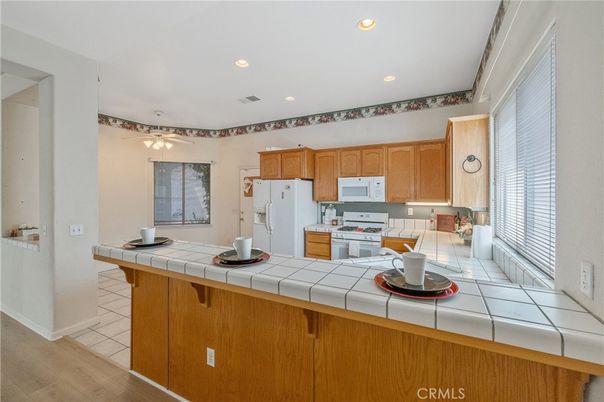 Interior, Kitchen, Recessed Lighting, Tile Countertops