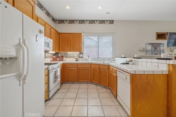 Interior, Kitchen, Recessed Lighting, Tile Countertops