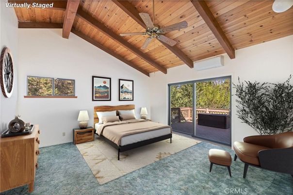 Bedroom, Interior, Wooden Beams, Wooden Ceilings
