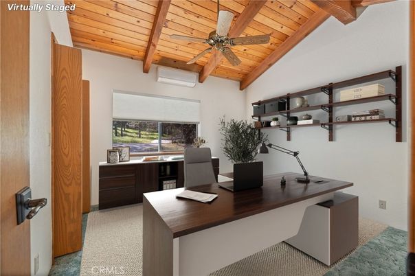 Home Office, Interior, Wooden Beams, Wooden Ceilings