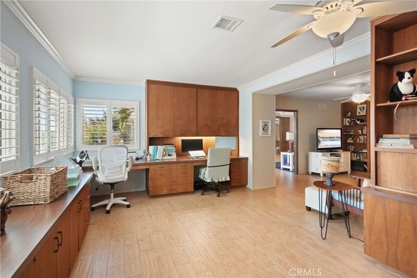 Home Office, Interior, Wood Texture Flooring