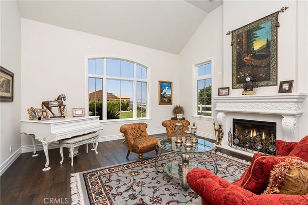 Fireplace, Interior, Living room, Piano, Wood Texture Flooring
