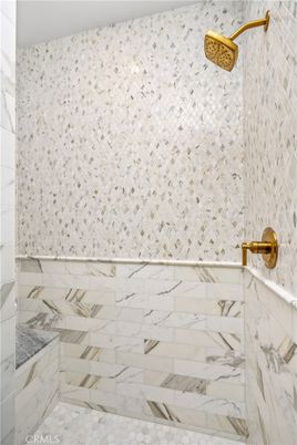 Bathroom, Glass Shower, Interior, Marble Walls