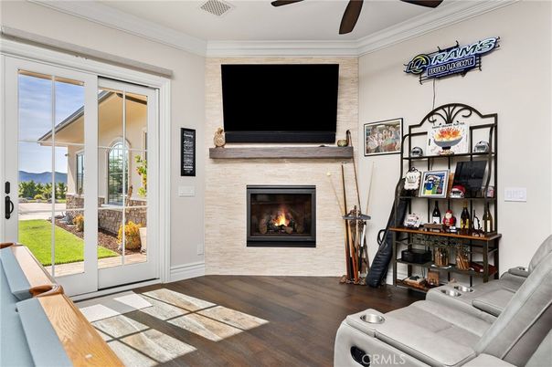 Fireplace, Interior, Wood Texture Flooring