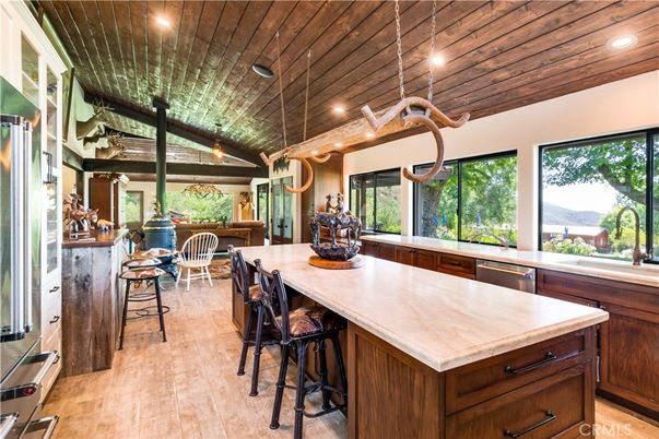 Dining room, Interior, Kitchen, Recessed Lighting, Wooden Ceilings