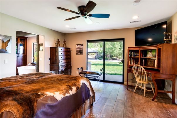 Bedroom, Home Office, Interior, Recessed Lighting, Wood Texture Flooring