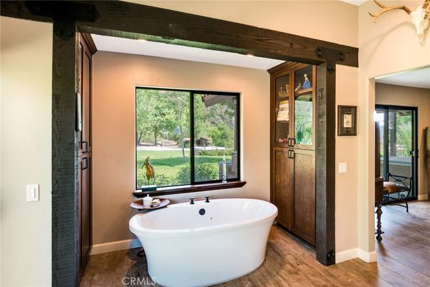 Bathroom, Free Standing Baths, Interior, Wood Texture Flooring