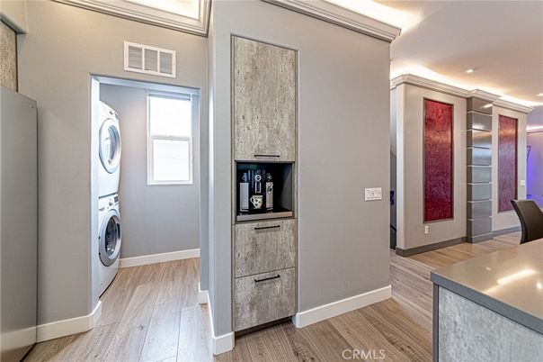 Interior, Recessed Lighting, Utility Closets, Washer, Wood Texture Flooring