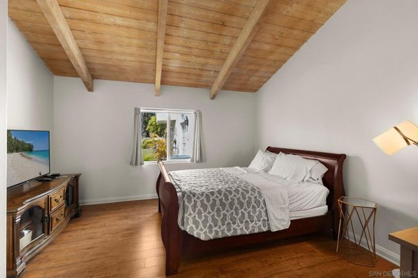 Bedroom, Interior, Wooden Beams, Wooden Ceilings, Wood Texture Flooring