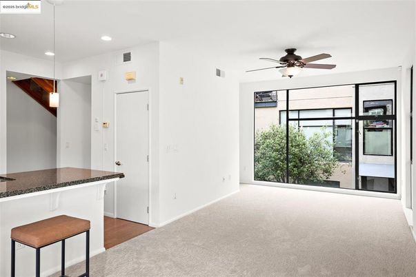 Empty room, Interior, Pendant Lights, Recessed Lighting, Wood Texture Flooring