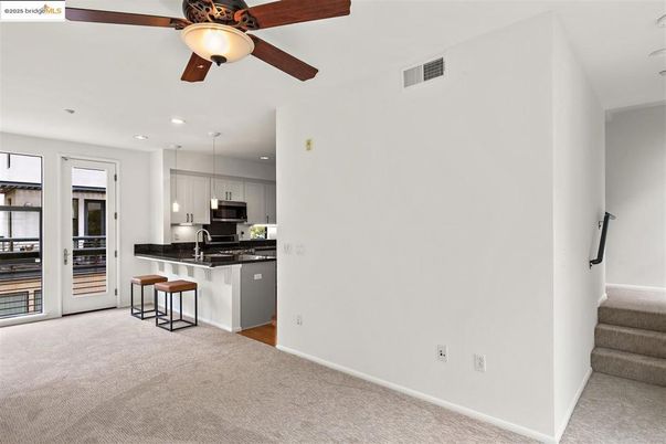 Empty room, Interior, Kitchen, Pendant Lights, Recessed Lighting