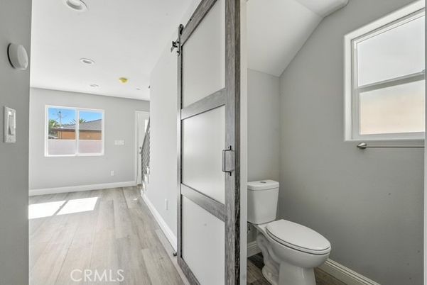 Bathroom, Interior, Recessed Lighting, Wood Texture Flooring