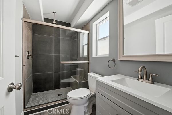 Bathroom, Glass Shower, Interior, Wood Texture Flooring