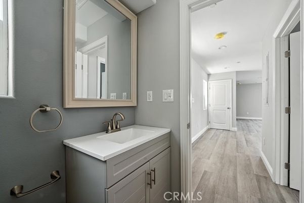 Bathroom, Interior, Recessed Lighting, Wood Texture Flooring