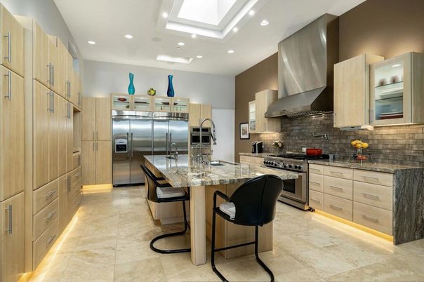 Interior, Kitchen, Recessed Lighting, Stainless Steel Appliances