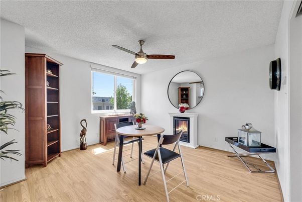 Dining room, Fireplace, Interior, Wood Texture Flooring