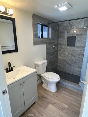 Bathroom, Interior, Marble Walls, Wood Texture Flooring
