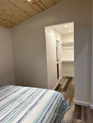 Bedroom, Interior, Recessed Lighting, Wooden Ceilings, Wood Texture Flooring