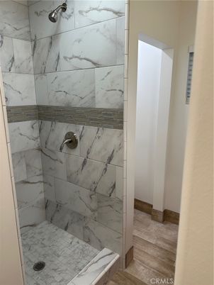 Bathroom, Interior, Marble Walls, Wood Texture Flooring