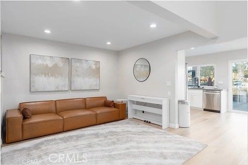 Interior, Kitchen, Living room, Recessed Lighting, Wood Texture Flooring