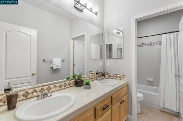 Bathroom, Dual Sink Vanities, Interior, Tile Countertops