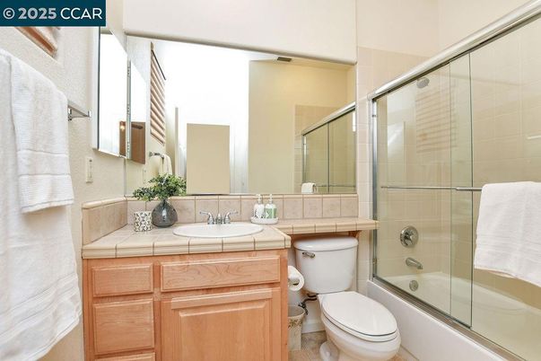 Bathroom, Glass Shower, Interior, Tile Countertops