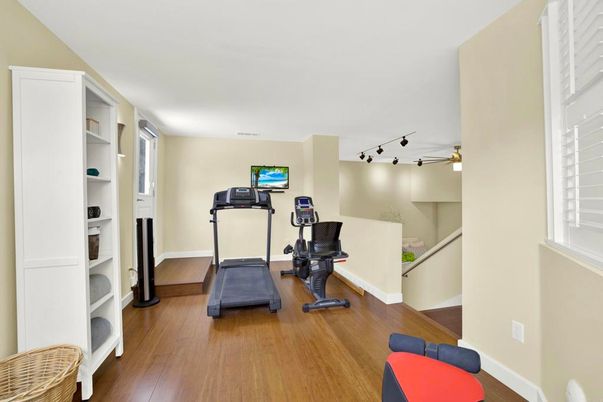 Fitness Equipment, Interior, Wood Texture Flooring