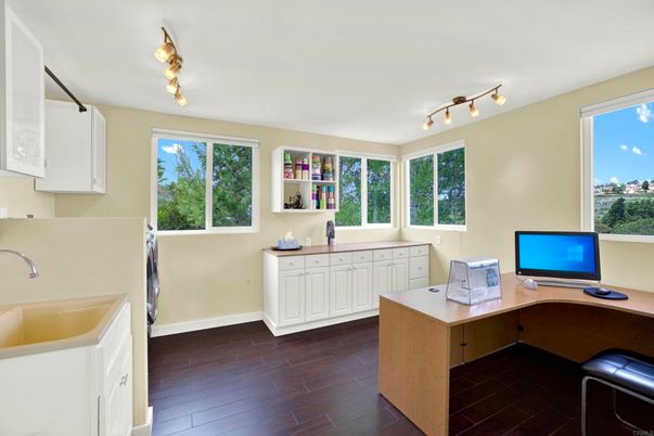 Home Office, Interior, Wood Texture Flooring