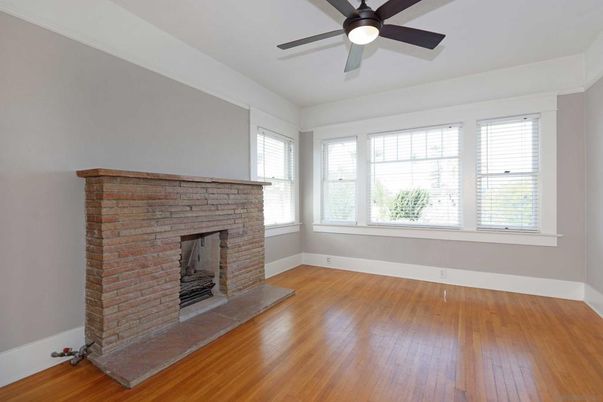 Empty room, Fireplace, Interior, Wood Texture Flooring