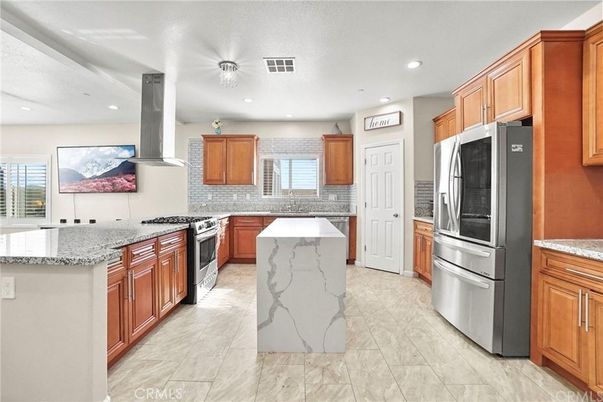 Interior, Kitchen, Marble, Recessed Lighting, Stainless Steel Appliances