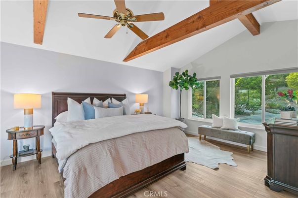 Bedroom, Interior, Wooden Beams, Wood Texture Flooring