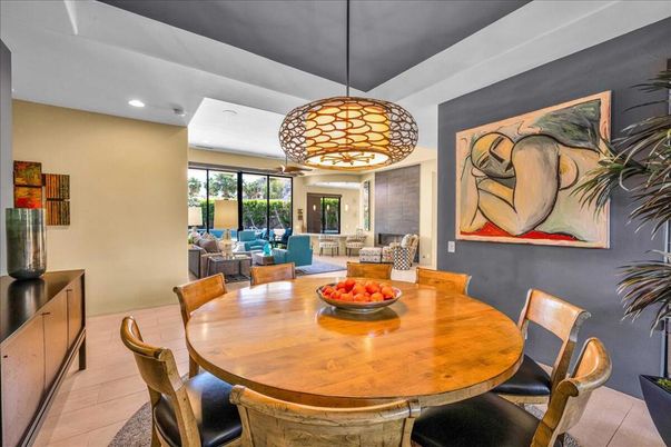 Dining room, Interior, Living room, Pendant Lights, Recessed Lighting