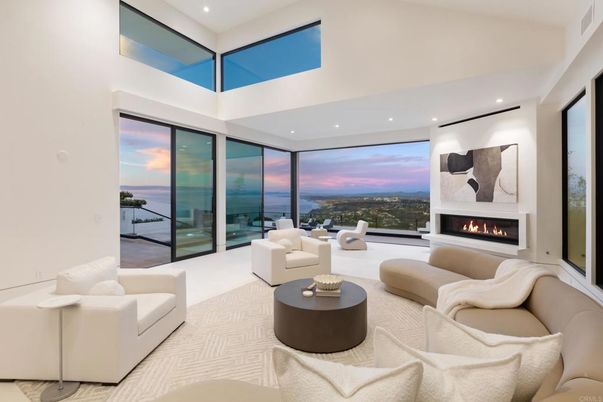 Fireplace, Interior, Living room, Recessed Lighting, Water