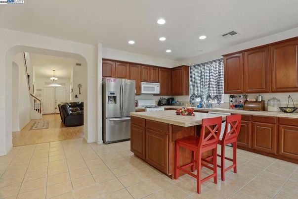 Interior, Kitchen, Living room, Recessed Lighting, Wood Texture Flooring