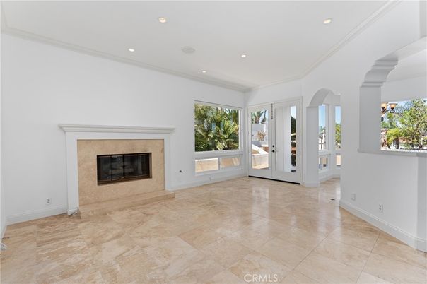 Empty room, Fireplace, Interior, Recessed Lighting