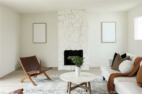 Fireplace, Interior, Marble Walls, Stone Walls, Wood Texture Flooring