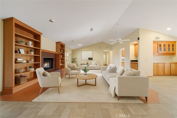 Fireplace, Interior, Living room, Recessed Lighting