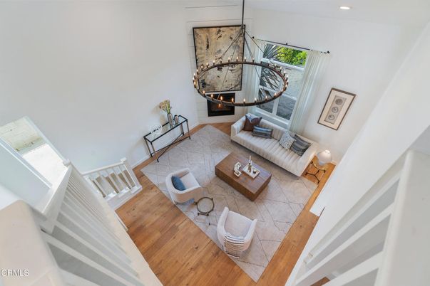 Interior, Living room, Pendant Lights, Recessed Lighting, Wood Texture Flooring