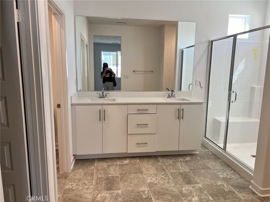 Bathroom, Dual Sink Vanities, Glass Shower, Interior