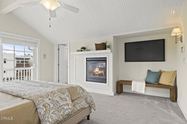 Bedroom, Fireplace, Interior