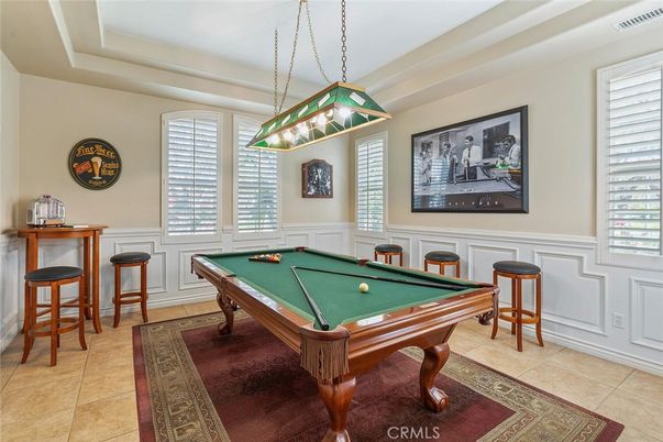 Billiard Table, Game Room, Interior, Pendant Lights