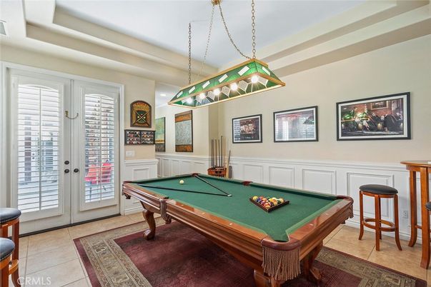 Billiard Table, Game Room, Interior, Pendant Lights