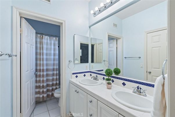 Bathroom, Dual Sink Vanities, Interior, Tile Countertops