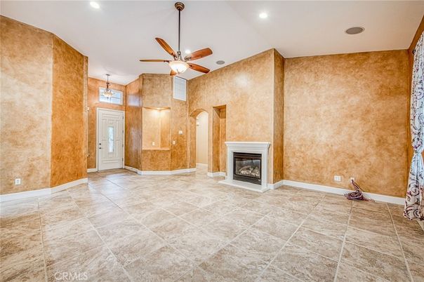 Empty room, Fireplace, Interior, Pendant Lights, Recessed Lighting