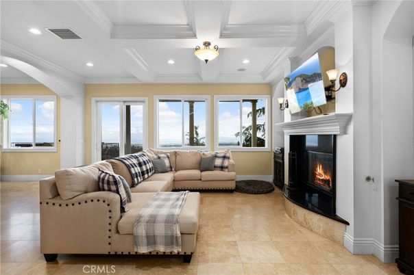 Fireplace, Interior, Living room, Recessed Lighting