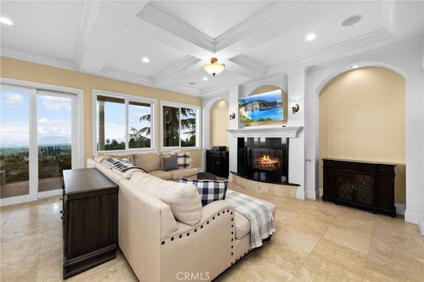 Fireplace, Interior, Living room, Recessed Lighting