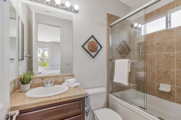 Bathroom, Glass Shower, Interior, Tile Countertops