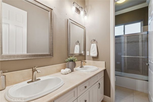 Bathroom, Dual Sink Vanities, Glass Shower, Interior
