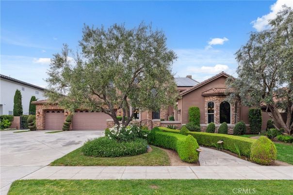 Attached, Backyard, Exterior, Facade, Solar Panels, Mediterranean