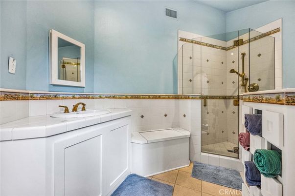 Bathroom, Glass Shower, Interior, Tile Countertops